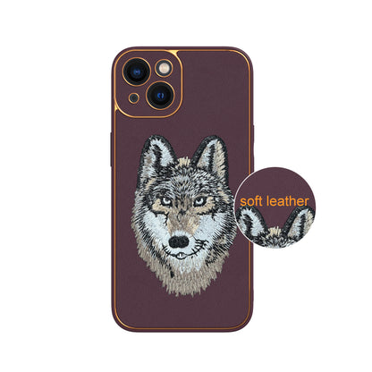 Apple iPhone 13 Premium Embroidery Leather case - Pattern 11