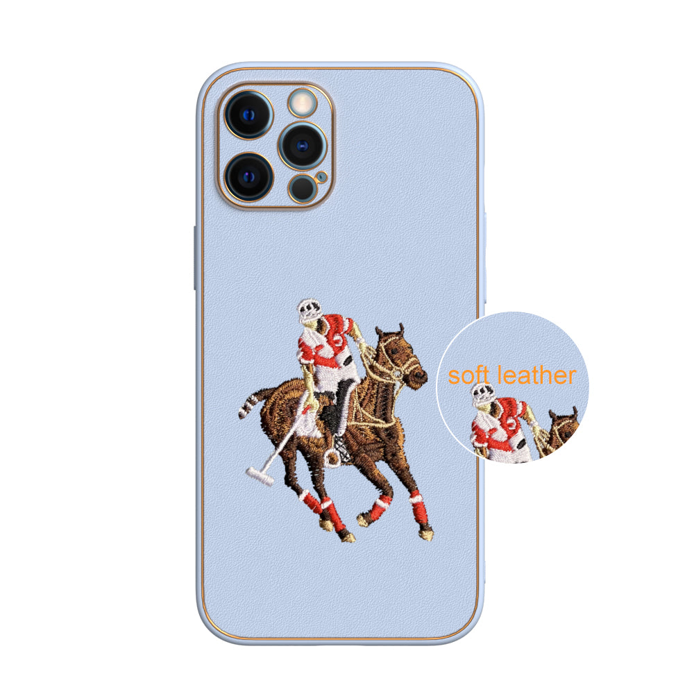Apple iPhone 12 Pro Max Premium Embroidery Leather case - Pattern 2