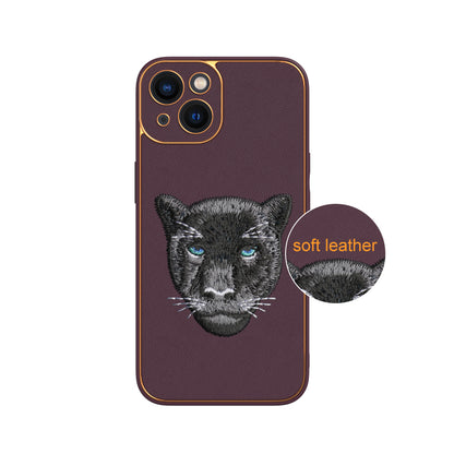 Apple iPhone 13 Premium Embroidery Leather case - Pattern 10