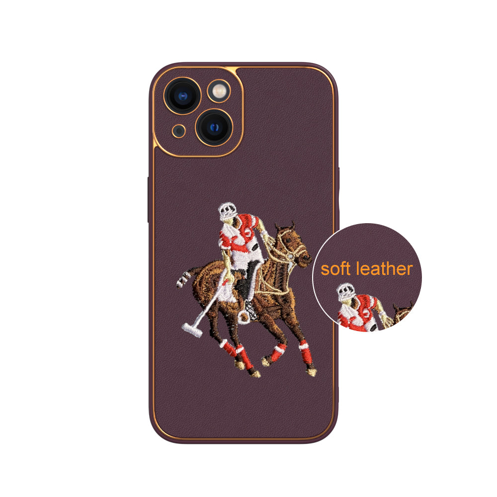Apple iPhone 13 Premium Embroidery Leather case - Pattern 9