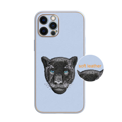 Apple iPhone 12 Pro Max Premium Embroidery Leather case - Pattern 1