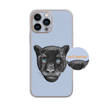 Apple iPhone 13 Pro Max Premium Embroidery Leather case - Pattern 4
