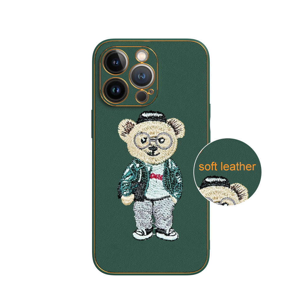 Apple iPhone 13 Pro Premium Embroidery Leather case - Pattern 5