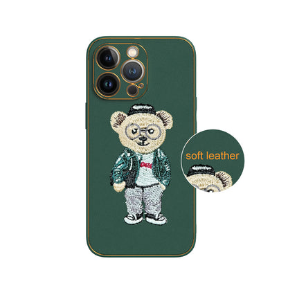 Apple iPhone 13 Pro Premium Embroidery Leather case - Pattern 5