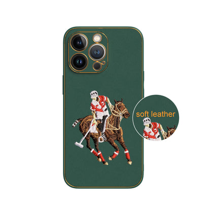 Apple iPhone 13 Pro Premium Embroidery Leather case - Pattern 7