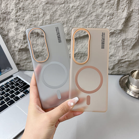 Vivo V40/V40 Pro/T3 Ultra 5g Premium Magnetic Frosted Ultra Slim Back Case - Desert Gold