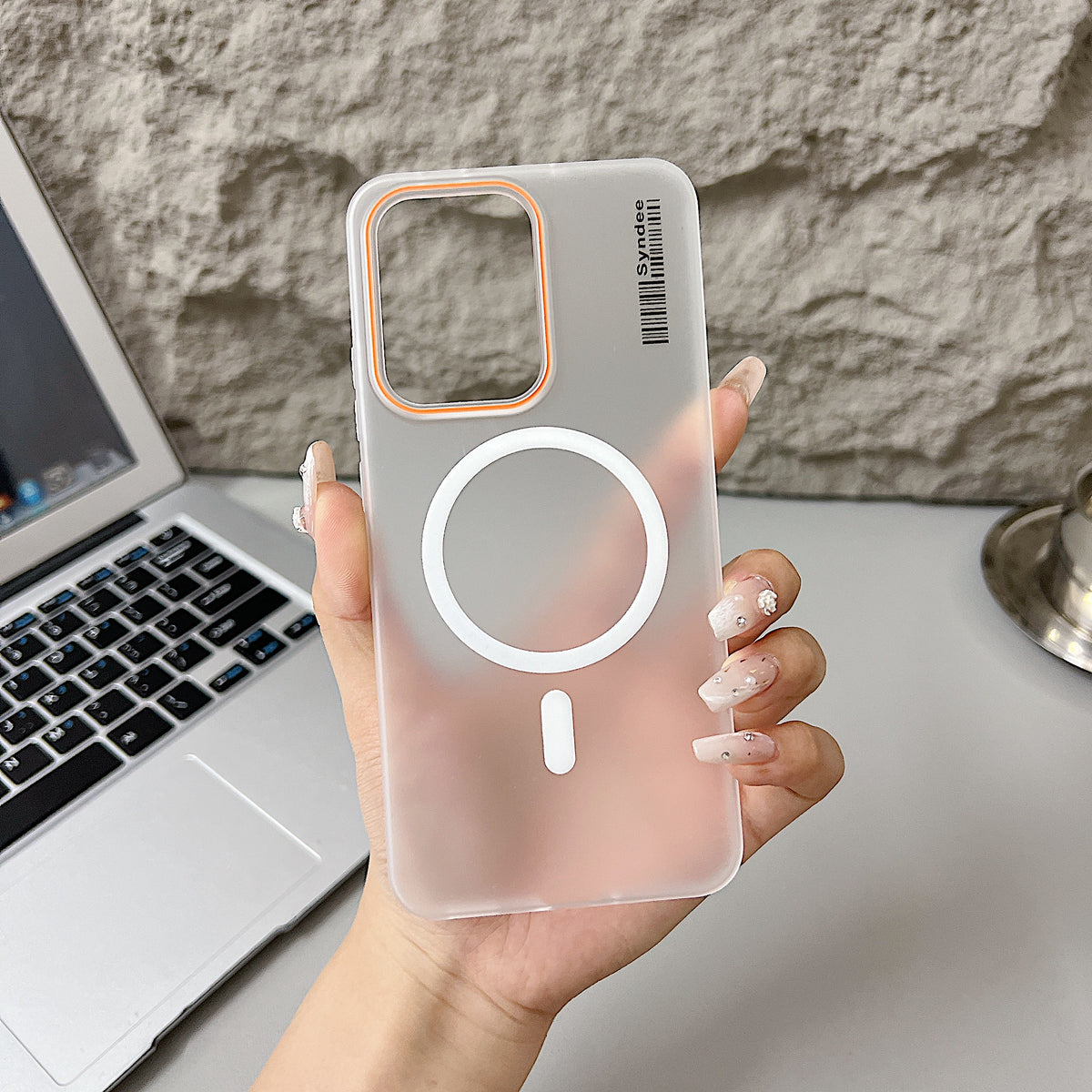 Oppo Reno 13 Pro 5G Premium Magnetic Frosted Ultra Slim Back Case - White
