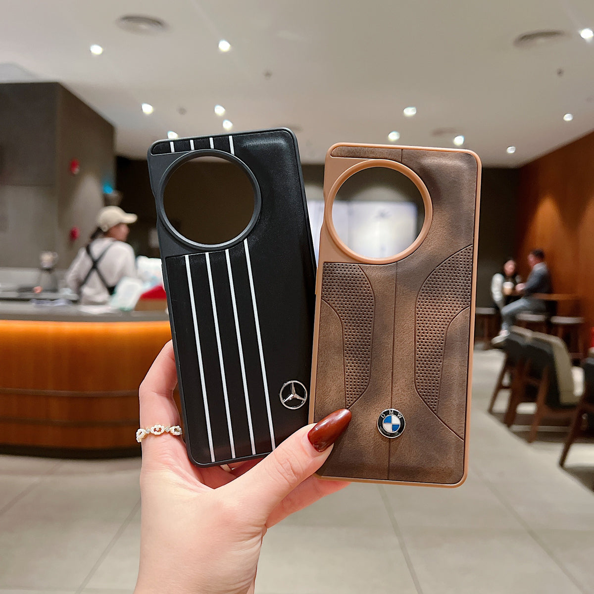 OnePlus 11r 5g Luxury Branded Leather Designer Case- Mercedes