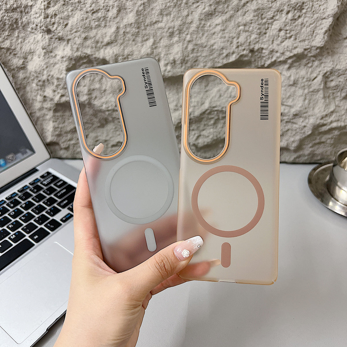 Vivo V40e/iQoo Z9s 5G Premium Magnetic Frosted Ultra Slim Back Case - Desert Gold