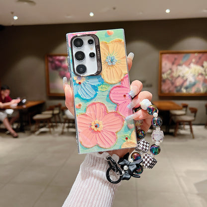 Samsung S24 Ultra 5G 3D Hot Trending Charms Rhinestone Flowers case - Pattern 2