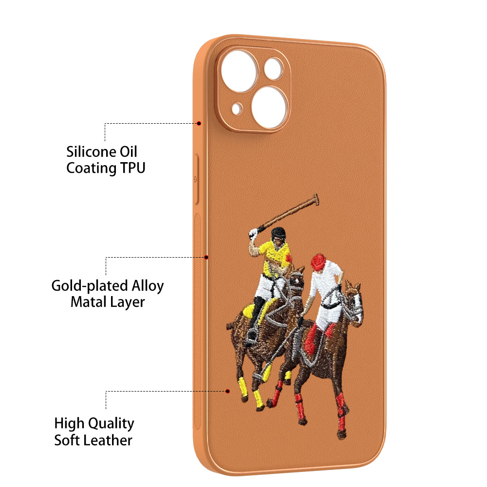 Apple iPhone 14 Plus Premium Embroidery Leather case - Pattern 3