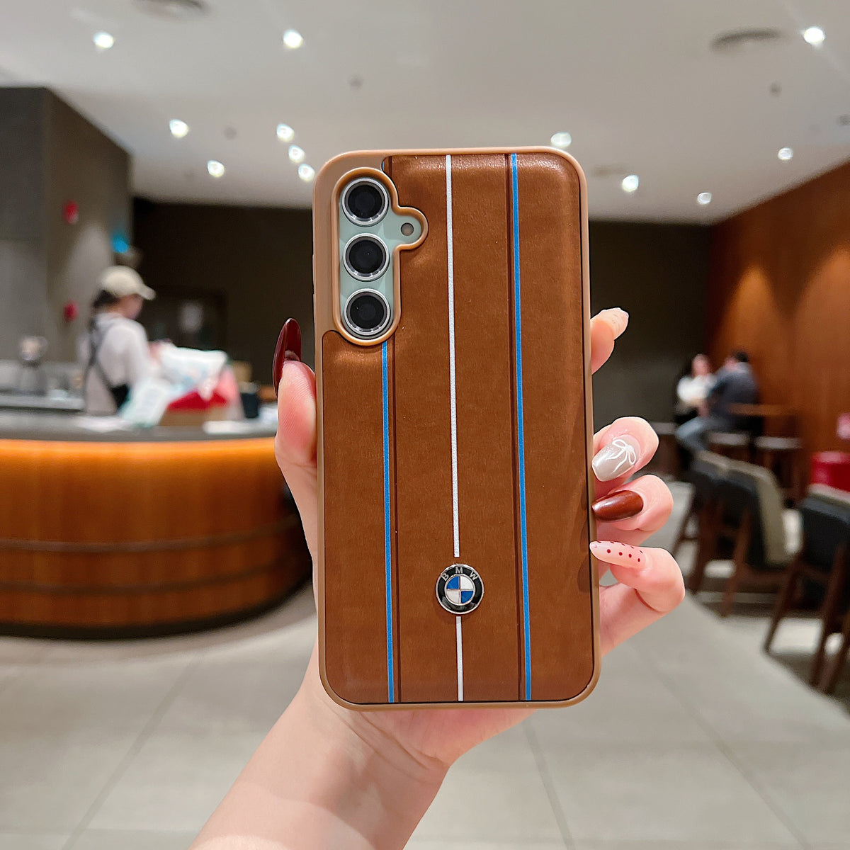 Samsung S23 FE 5g Luxury Branded Car Logo Leather Designer Case - BMW 1