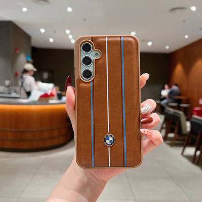Samsung S23 FE 5g Luxury Branded Car Logo Leather Designer Case - BMW 1