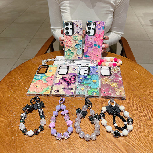 Samsung S23 Ultra 5G 3D Hot Trending Charms Rhinestone Flowers case - Pattern 3