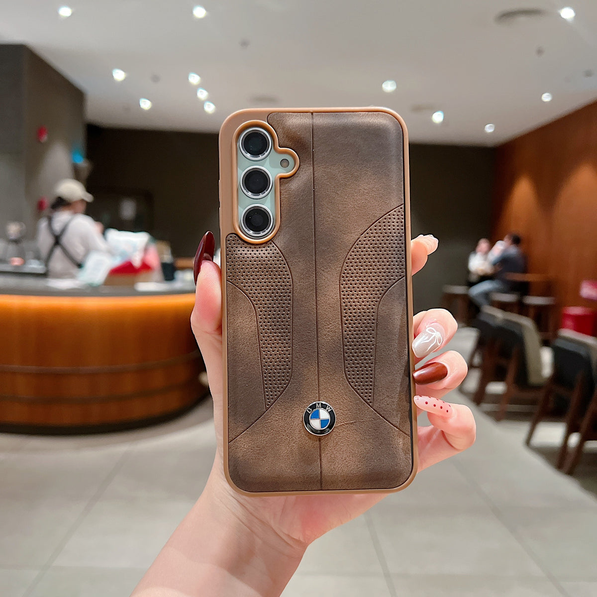 Samsung S23 FE 5g Luxury Branded Car Logo Leather Designer Case - BMW 2