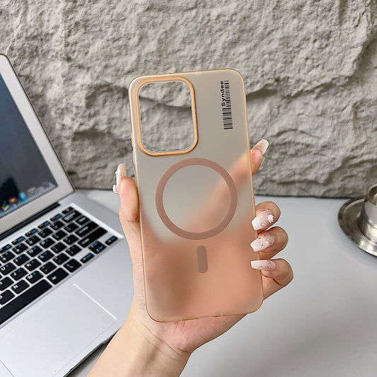 Oppo Reno 14 Pro 5G Premium Magnetic Frosted Ultra Slim Back Case - Desert Gold