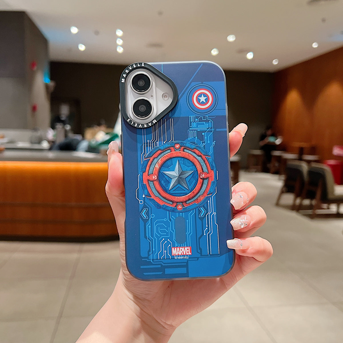 Apple iPhone 16 Series Premium Captain America IMD Printed Back Case - Captain America