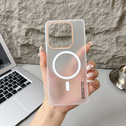 Redmi Note 14 5G Premium Magnetic Frosted Ultra Slim Back Case - White
