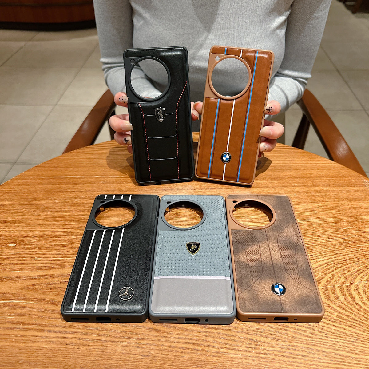 OnePlus 12r 5g Luxury Branded Leather Designer Case -Mercedes