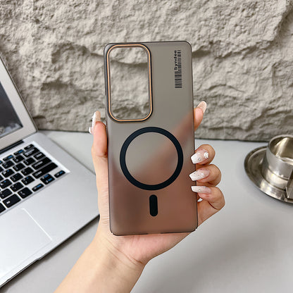 Vivo V30/V30 Pro 5G Premium Magnetic Frosted Ultra Slim Back Case - Black