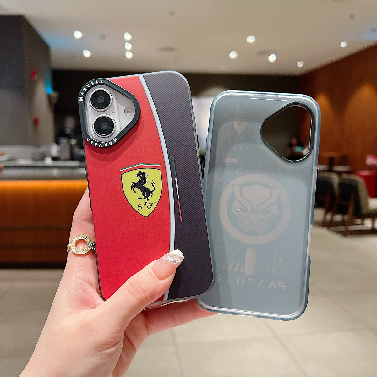 Apple iPhone 16 Series Premium Ferrari IMD Printed Back Case - Ferrari 2