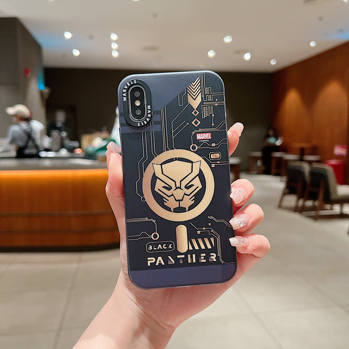 Apple iPhone X/Xs Premium Black Panther IMD Printed Back Case - Black Panther