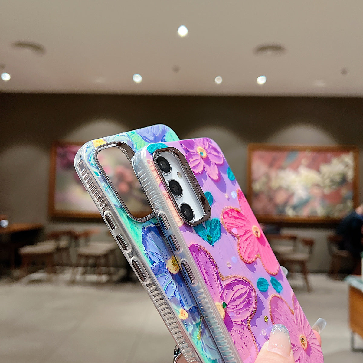 Samsung A34 5G 3D Hot Trending Charms Rhinestone Flowers case - Pattern 3