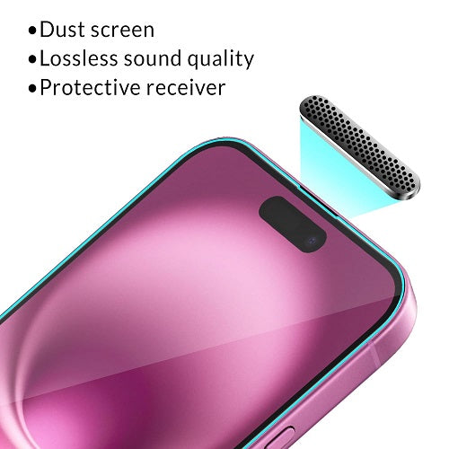 (Pack Of 3) Apple iPhone 16 Pro Border-Less Dust Proof Gorilla Crystal Clear Tempered Glass