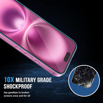 (Pack Of 3) Apple iPhone 16 Pro Border-Less Dust Proof Gorilla Crystal Clear Tempered Glass