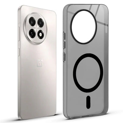OnePlus 13R 5g Crystal Clear Anti-Yellowing Wireless Charging Support Case - Crystal Black