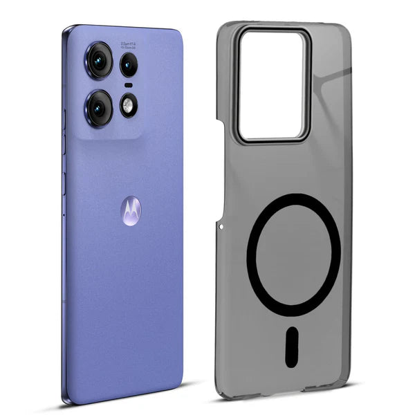 Motorola Edge 50 Pro 5g Crystal Clear Anti-Yellowing Wireless Charging Support Case - Crystal Black