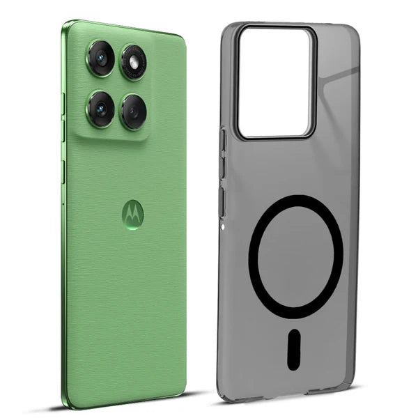 Motorola Edge 60 Fusion 5g Crystal Clear Anti-Yellowing Wireless Charging Support Case - Crystal Black
