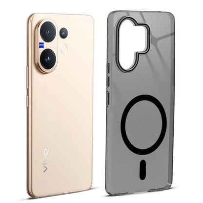 Vivo V60/T4 Pro 5g Crystal Clear Anti-Yellowing Wireless Charging Support Case - Crystal Black