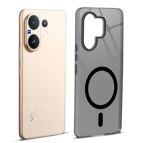 Vivo V60/T4 Pro 5g Crystal Clear Anti-Yellowing Wireless Charging Support Case - Crystal Black