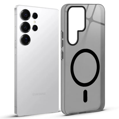 Samsung S24 Ultra 5g Crystal Clear Anti-Yellowing Wireless Charging Support Case - Crystal Black