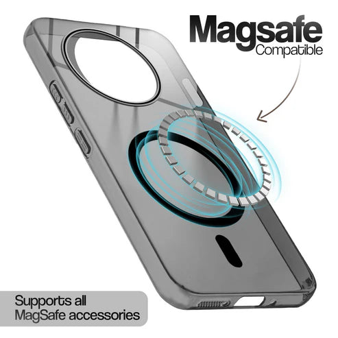 OnePlus 13R 5g Crystal Clear Anti-Yellowing Wireless Charging Support Case - Crystal Black