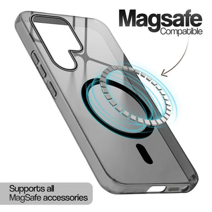 Samsung S24 Ultra 5g Crystal Clear Anti-Yellowing Wireless Charging Support Case - Crystal Black