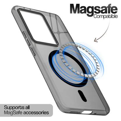 Vivo V27/V27 Pro 5g Crystal Clear Anti-Yellowing Wireless Charging Support Case - Crystal Black