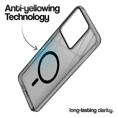Motorola Edge 60 Fusion 5g Crystal Clear Anti-Yellowing Wireless Charging Support Case - Crystal Black