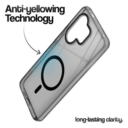 Vivo V60/T4 Pro 5g Crystal Clear Anti-Yellowing Wireless Charging Support Case - Crystal Black