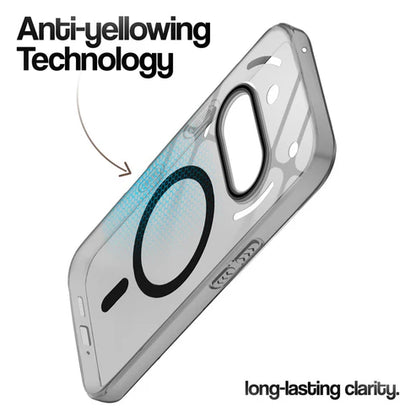 Nothing Phone 3A 5g Crystal Clear Anti-Yellowing Wireless Charging Support Case - Crystal Black