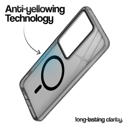 Vivo V29/V29 Pro 5g Crystal Clear Anti-Yellowing Wireless Charging Support Case - Crystal Black