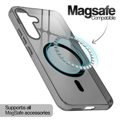 Samsung S24 Fe 5g Crystal Clear Anti-Yellowing Wireless Charging Support Case - Crystal Black
