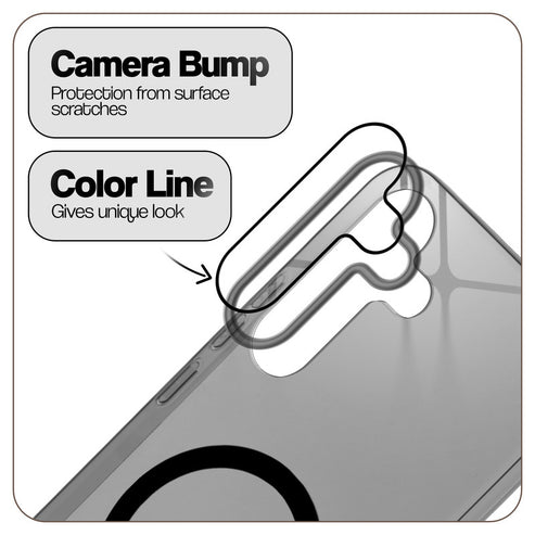 Samsung S25 5g Crystal Clear Anti-Yellowing Wireless Charging Support Case - Crystal Black