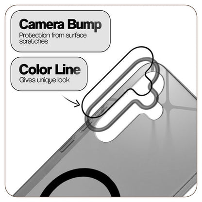 Samsung S25 5g Crystal Clear Anti-Yellowing Wireless Charging Support Case - Crystal Black