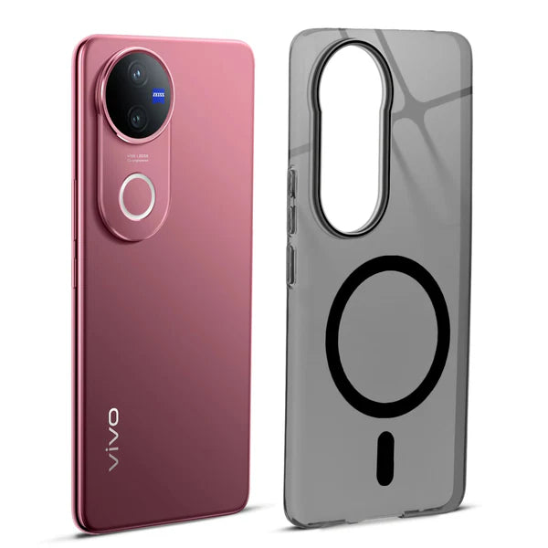 Vivo V50/T4R 5g Crystal Clear Anti-Yellowing Wireless Charging Support Case - Crystal Black