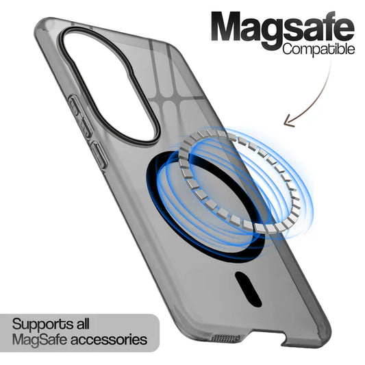 Vivo V50/T4R 5g Crystal Clear Anti-Yellowing Wireless Charging Support Case - Crystal Black