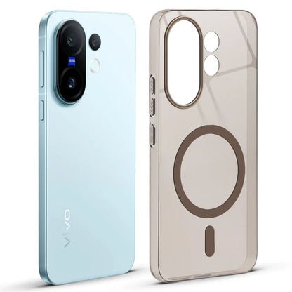 Vivo X200 Fe 5g Crystal Clear Anti-Yellowing Wireless Charging Support Case - Crystal Gold