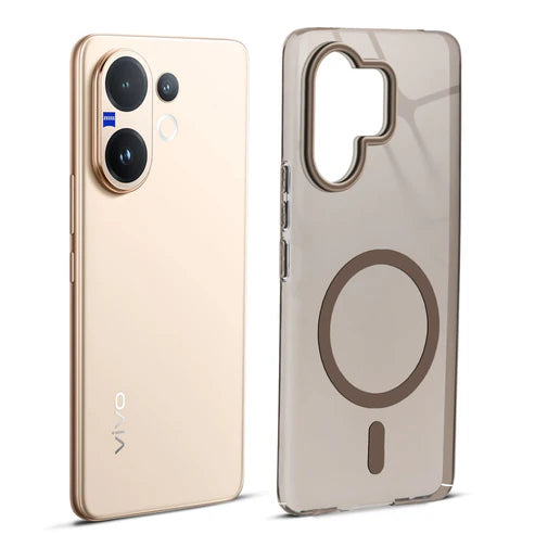 Vivo V60/T4 Pro 5g Crystal Clear Anti-Yellowing Wireless Charging Support Case - Crystal Gold