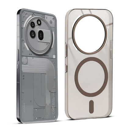 Nothing Phone 3A Pro 5g Crystal Clear Anti-Yellowing Wireless Charging Support Case - Crystal Gold